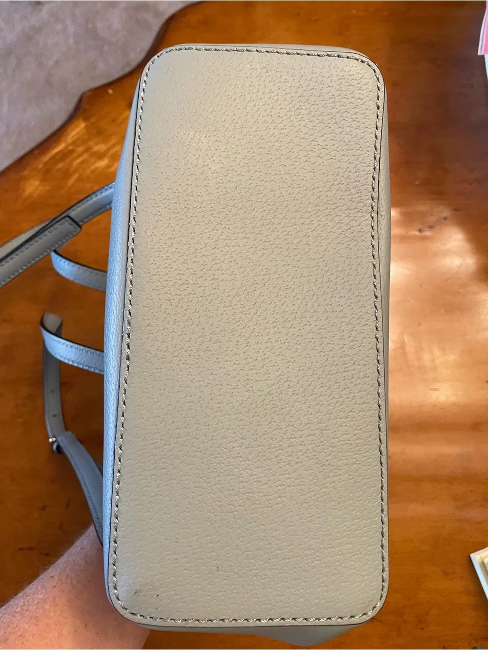 kate spade Light Blue Pebble Leather Mini Backpack with Gold Hardware